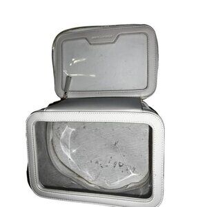 Transparent Makeup Toiletries BAG Travel‎ Grey Silver Zipper Waterproof